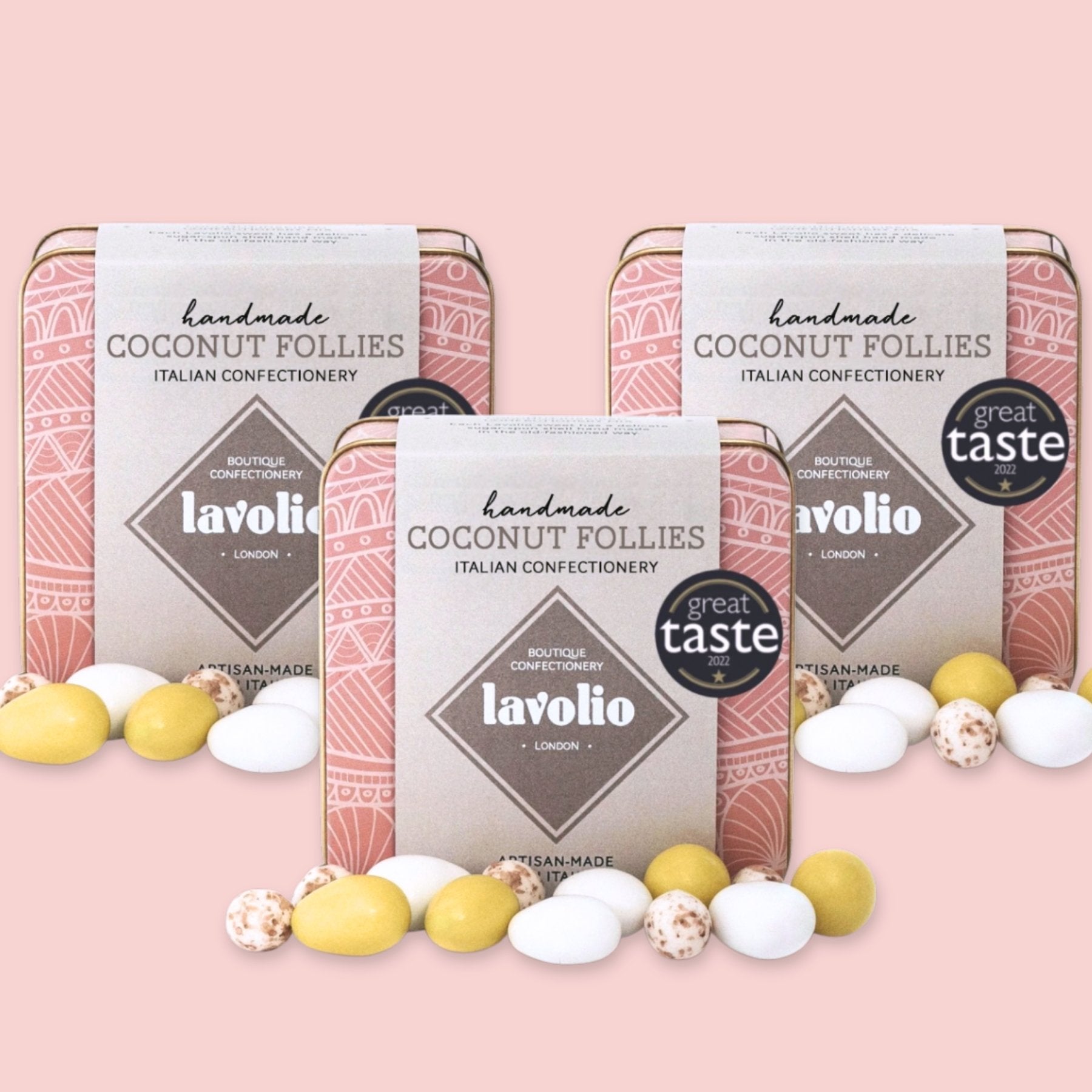 BUNDLE OF THREE COCONUT FOLLIES TINS